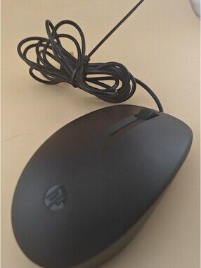Official OEM HP 125 Hewlett-Packard USB Wired Mouse Black New
